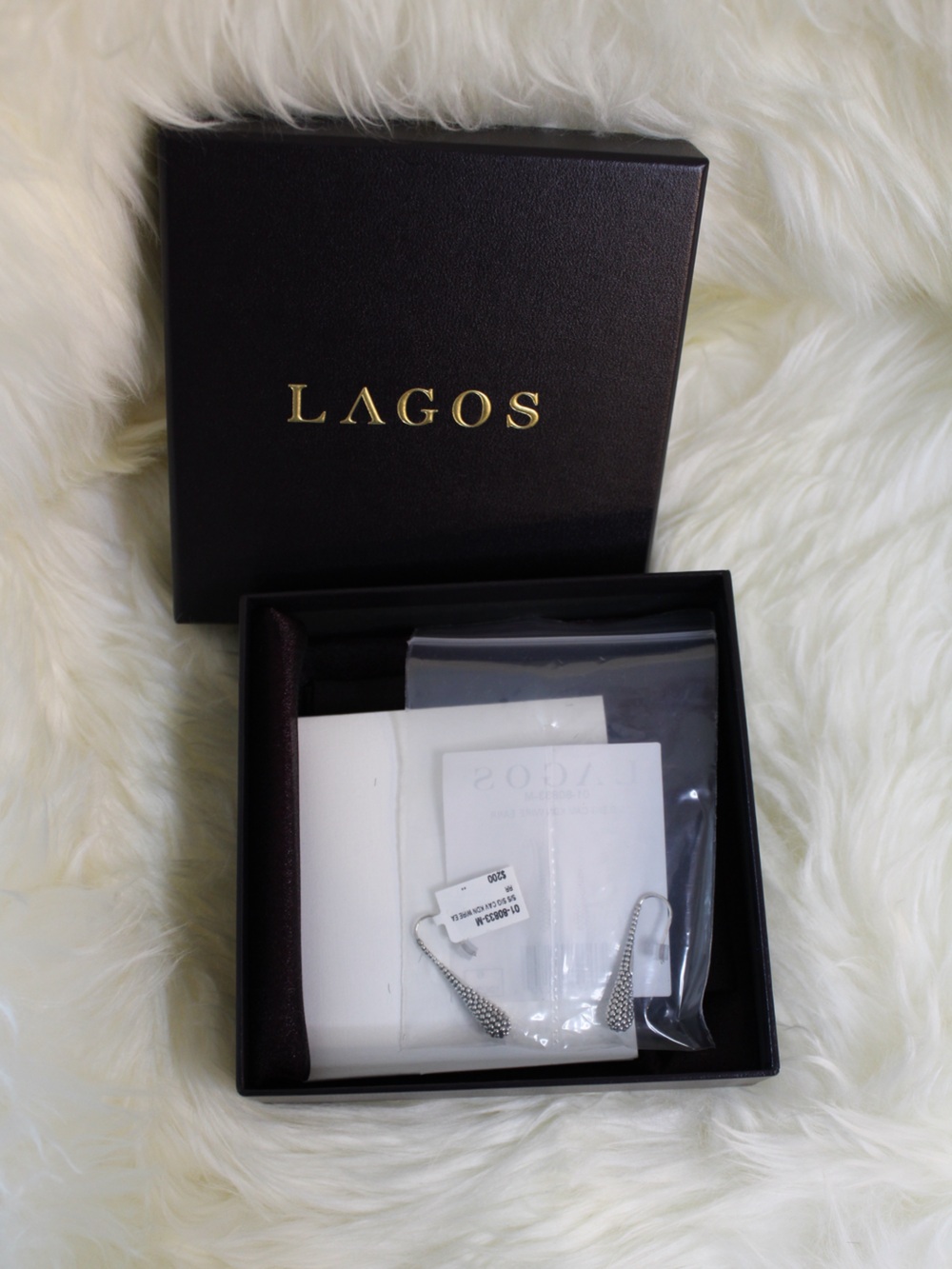 LAGOS Signature Caviar Beaded Teardrop Earrings, SS